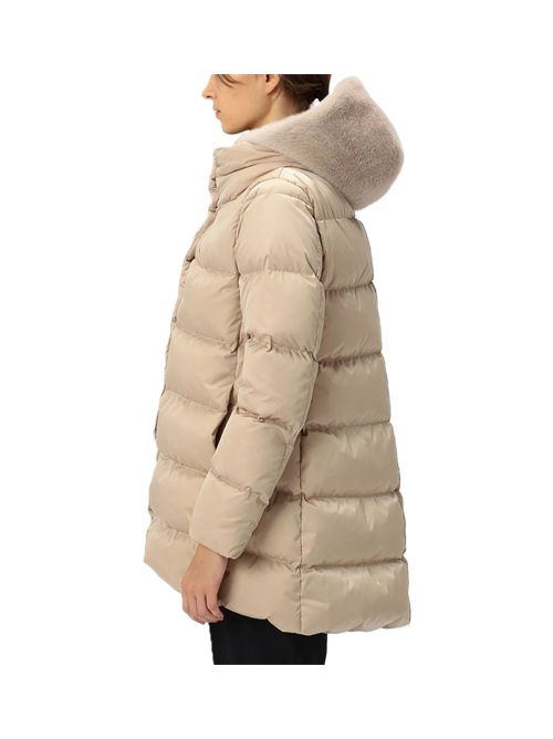 PIUMINO HERNO A-SHAPE IN RASO E ECOPELLICCIA HERNO | PI001934D12170Z1985 CHANTILLY